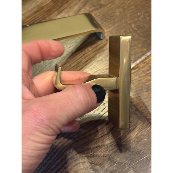 Rejuvenation Aged Brass Bath Hardware Yaquina Towel Holder bar toilet paper hook - Picture 3 of 11